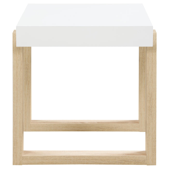 Pala 2-piece Coffee and End Table Set White High Gloss