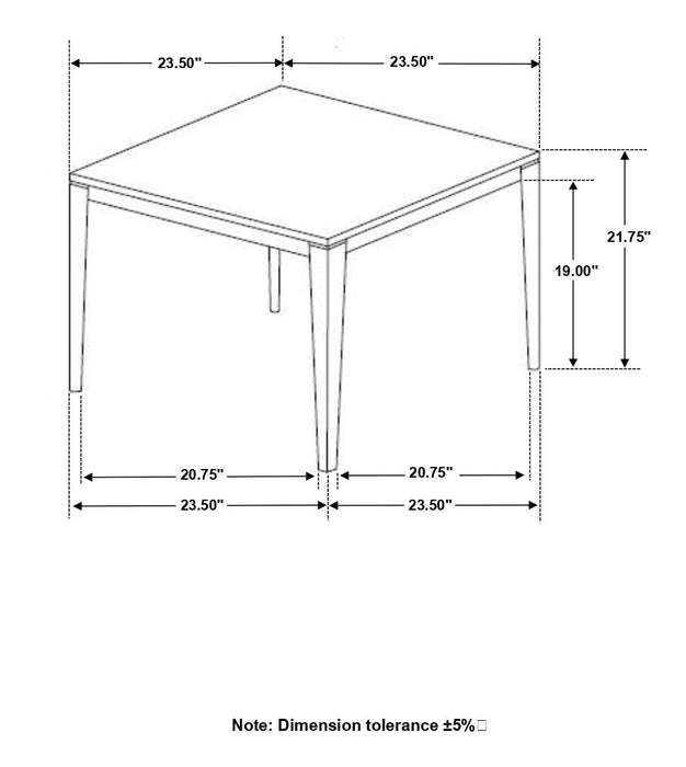 Mozzi Square Faux Marble Side End Table Grey and Black