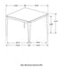 Mozzi Square Faux Marble Side End Table Grey and Black