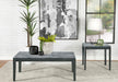 Mozzi Square Faux Marble Side End Table Grey and Black