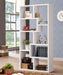 Theo 71-inch 7-shelf Bookshelf White