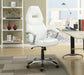 Bruce Upholstered Adjustable Home Office Desk Chair White