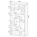 Corey 71-inch 8-shelf Bookshelf White