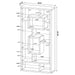 Corey 71-inch 8-shelf Bookshelf Cappuccino