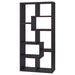 Theo 71-inch 7-shelf Bookshelf Cappuccino