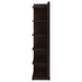 Alder 71-inch 6-shelf Corner Bookcase Cappuccino