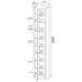 Eliam 71-inch 8-shelf Bookcase Cappuccino