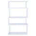 Emelle 63-inch 4-shelf Glass Panel Bookshelf White