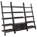 Colella 3-piece Storage Ladder Bookshelf Set Cappuccino