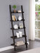 Colella 72-inch 5-shelf Ladder Bookshelf Cappuccino