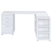 Yvette 60-inch 3-drawer L-Shape Computer Desk White
