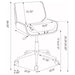 Addington Upholstered Adjustable Office Desk Chair Black