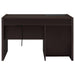 Halston 47-inch 2-drawer Office Desk with Cabinet Cappuccino