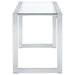Hartford 47-inch Glass Top Writing Desk Chrome