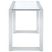 Hartford 47-inch Glass Top Writing Desk Chrome