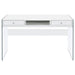 Dobrev 48-inch 2-drawer Writing Desk White High Gloss