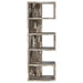 Joey 71-inch 5-shelf Bookshelf Weathered Brown
