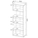 Joey 71-inch 5-shelf Bookshelf Weathered Brown