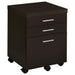Skylar 3-drawer Home Office Mobile File Cabinet Cappuccino