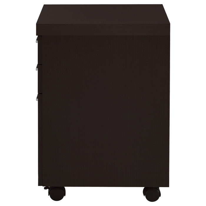 Skylar 3-drawer Home Office Mobile File Cabinet Cappuccino