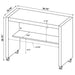 Skeena 35-inch Home Office Mobile Return Desk Cappuccino
