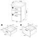 Skeena 3-drawer Mobile Office Storage Cabinet Cappuccino