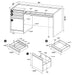 Halston 60-inch 3-drawer Office Computer Desk Cappuccino
