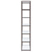 Kate 78-inch 5-shelf Glass Bookshelf Black Nickel