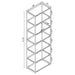 Kate 78-inch 5-shelf Glass Bookshelf Black Nickel