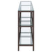 Kate 55-inch 4-shelf Console Bookcases Black Nickel