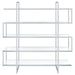 Elmer 63-inch 5-shelf Bookshelf Clear and Chrome