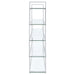 Elmer 63-inch 5-shelf Bookshelf Clear and Chrome