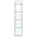 Elmer 63-inch 5-shelf Bookshelf Clear and Chrome