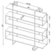 Elmer 63-inch 5-shelf Bookshelf Clear and Chrome