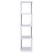 Baxter 67-inch 4-shelf Bookshelf White and Chrome
