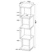Baxter 67-inch 4-shelf Bookshelf White and Chrome