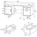 Lawtey 60-inch 2-drawer Office Computer Desk Cappuccino