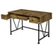 Analiese 2-piece Computer Desk Bookcase Set Rustic Nutmeg