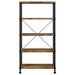 Analiese 2-piece Computer Desk Bookcase Set Rustic Nutmeg