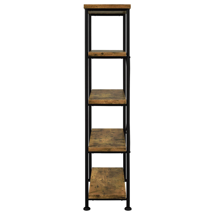 Analiese 2-piece Computer Desk Bookcase Set Rustic Nutmeg