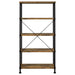 Analiese 2-piece Computer Desk Bookcase Set Rustic Nutmeg