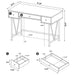 Analiese 47-inch 3-drawer Writing Desk Rustic Nutmeg
