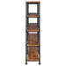 Analiese 63-inch 4-shelf Double Bookshelf Rustic Nutmeg