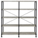 Analiese 63-inch 4-shelf Double Bookshelf Grey Driftwood
