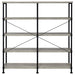 Analiese 63-inch 4-shelf Double Bookshelf Grey Driftwood