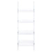 Amaturo 72-inch 4-shelf Acrylic Ladder Bookshelf Clear