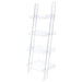 Amaturo 72-inch 4-shelf Acrylic Ladder Bookshelf Clear