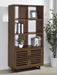 Maddox 71-inch 3-shelf Cabinet Bookcase Walnut