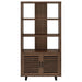 Maddox 71-inch 3-shelf Cabinet Bookcase Walnut