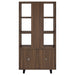 Maddox 71-inch 3-shelf Cabinet Bookcase Walnut